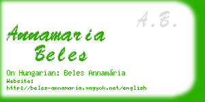 annamaria beles business card